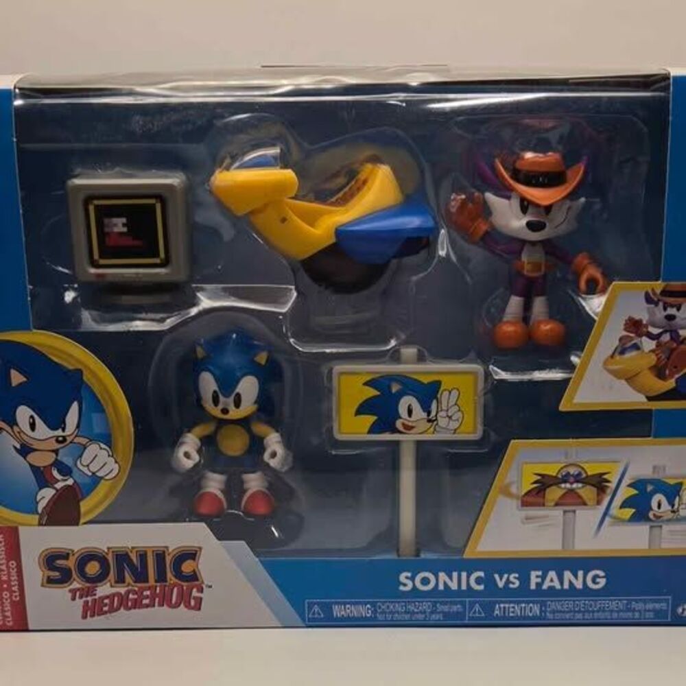 Sonic vs Fang 2.5" Diorama Playset - JAKKS Pacific (New In Box / Sealed)